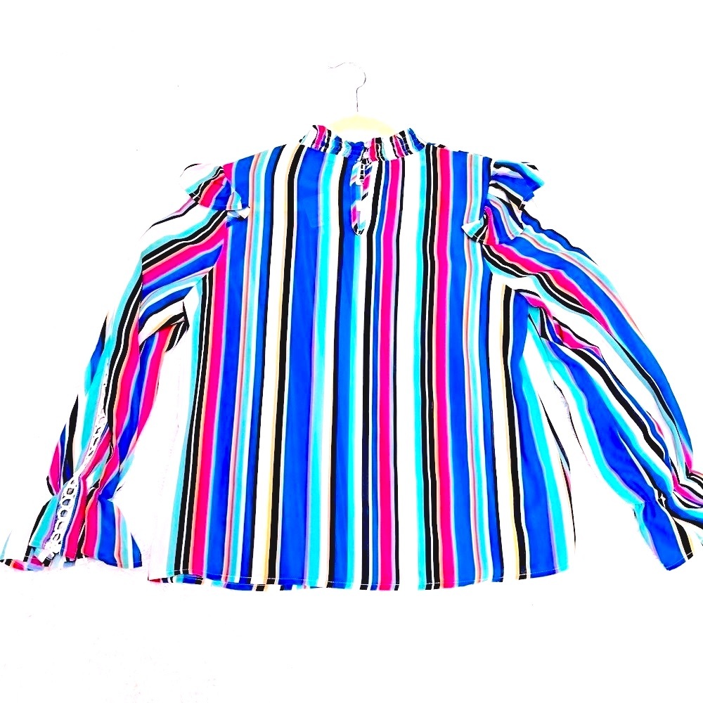 NWT. Flying Tomato Striped Blouse Size Medium - Picture 3 of 8